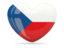 Czech Republic. Heart icon. Download icon.
