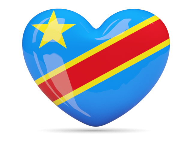 Иконка-сердце. Скачать флаг. Демократическая Республика Конго