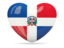 Dominican Republic. Heart icon. Download icon.