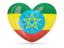 Ethiopia. Heart icon. Download icon.