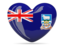 Falkland Islands. Heart icon. Download icon.