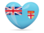 Fiji. Heart icon. Download icon.