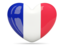 France. Heart icon. Download icon.