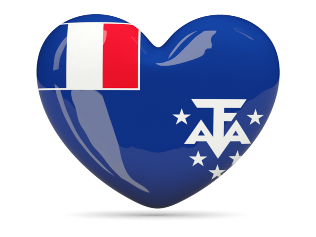 Иконка-сердце. Скачать флаг. Французские Южные и Антарктические территории