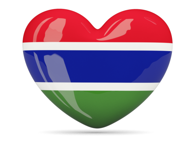 Иконка-сердце. Скачать флаг. Гамбия