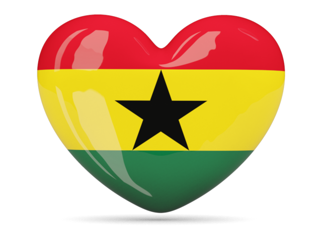 Иконка-сердце. Скачать флаг. Гана