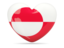 Greenland. Heart icon. Download icon.