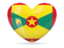Grenada. Heart icon. Download icon.