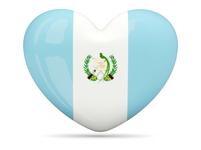 Иконка-сердце. Скачать флаг. Гватемала