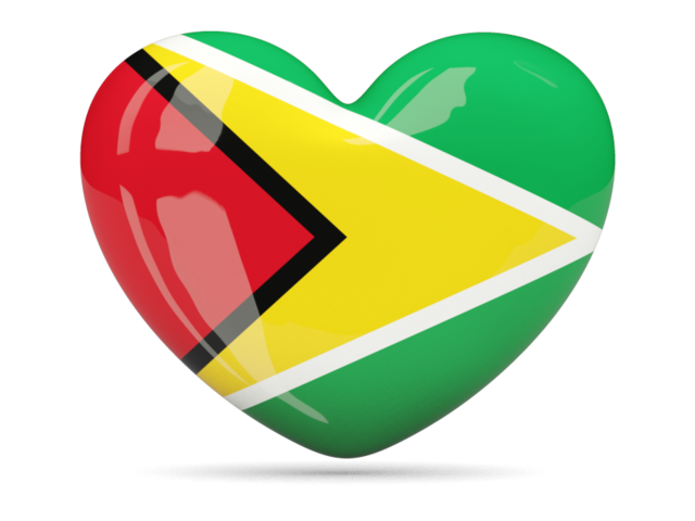 Иконка-сердце. Скачать флаг. Гайана