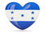 Honduras. Heart icon. Download icon.