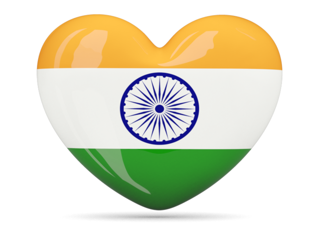 Иконка-сердце. Скачать флаг. Индия