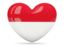 Indonesia. Heart icon. Download icon.