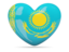Kazakhstan. Heart icon. Download icon.