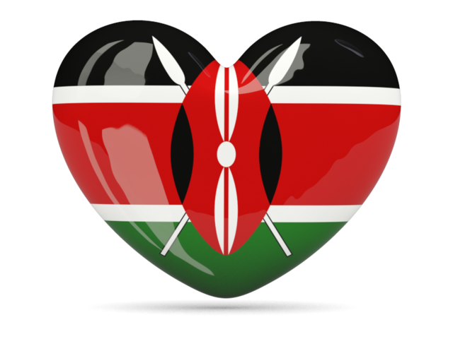 Иконка-сердце. Скачать флаг. Кения