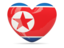 North Korea. Heart icon. Download icon.