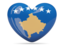 Kosovo. Heart icon. Download icon.