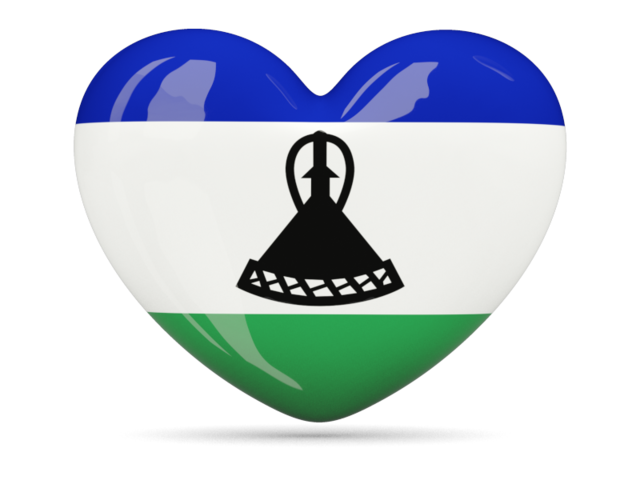 Иконка-сердце. Скачать флаг. Лесото