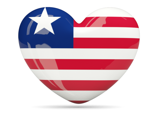 Иконка-сердце. Скачать флаг. Либерия