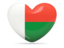 Madagascar. Heart icon. Download icon.