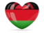 Malawi. Heart icon. Download icon.