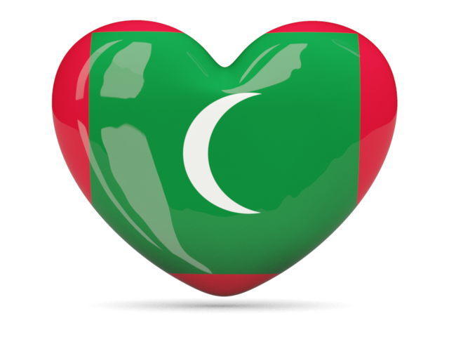 Иконка-сердце. Скачать флаг. Мальдивы
