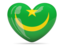 Mauritania. Heart icon. Download icon.