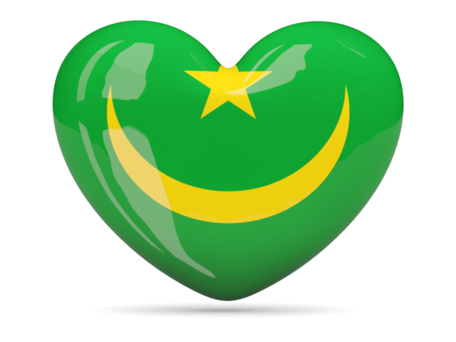 Heart icon. Download flag icon of Mauritania at PNG format