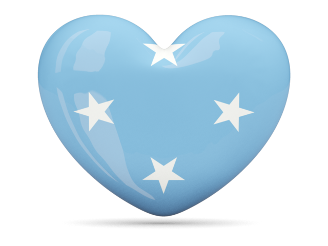 Heart icon. Download flag icon of Micronesia at PNG format