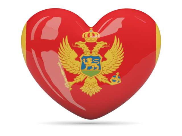 Иконка-сердце. Скачать флаг. Черногория
