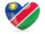 Namibia. Heart icon. Download icon.