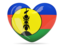 New Caledonia. Heart icon. Download icon.