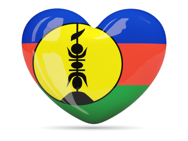 Иконка-сердце. Скачать флаг. Новая Каледония