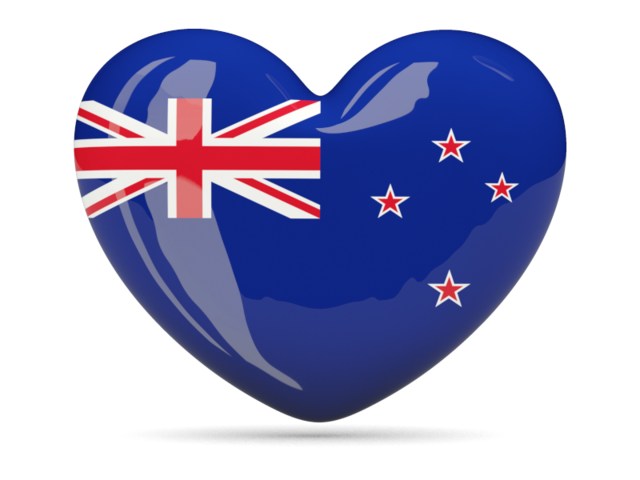 Иконка-сердце. Скачать флаг. Новая Зеландия