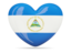 Nicaragua. Heart icon. Download icon.