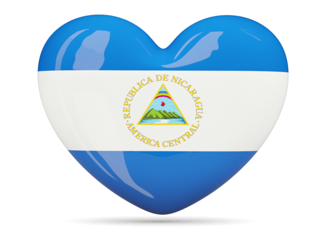 Иконка-сердце. Скачать флаг. Никарагуа