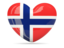 Norway. Heart icon. Download icon.