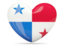 Panama. Heart icon. Download icon.