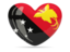 Papua New Guinea. Heart icon. Download icon.