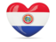 Paraguay. Heart icon. Download icon.