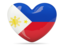 Philippines. Heart icon. Download icon.