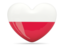 Poland. Heart icon. Download icon.