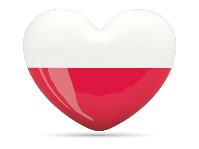Иконка-сердце. Скачать флаг. Польша