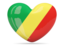 Республика Конго. Иконка-сердце. Скачать иконку.