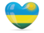 Rwanda. Heart icon. Download icon.