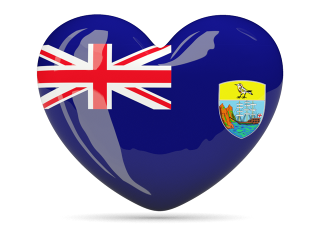 Иконка-сердце. Скачать флаг. Острова Святой Елены, Вознесения и Тристан-да-Кунья
