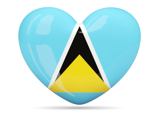 Heart icon. Download flag icon of Saint Lucia at PNG format