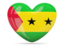 Sao Tome and Principe. Heart icon. Download icon.