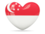 Singapore. Heart icon. Download icon.