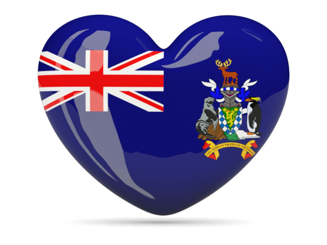 Иконка-сердце. Скачать флаг. Южная Георгия и Южные Сандвичевы острова